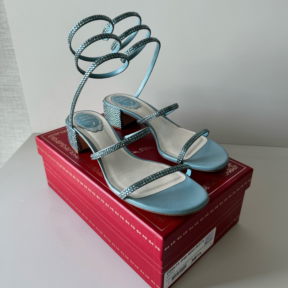 René Caovilla Cleo ankle wrap sandal.